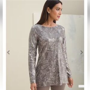 Chico’s sequin blouse size 1 US M